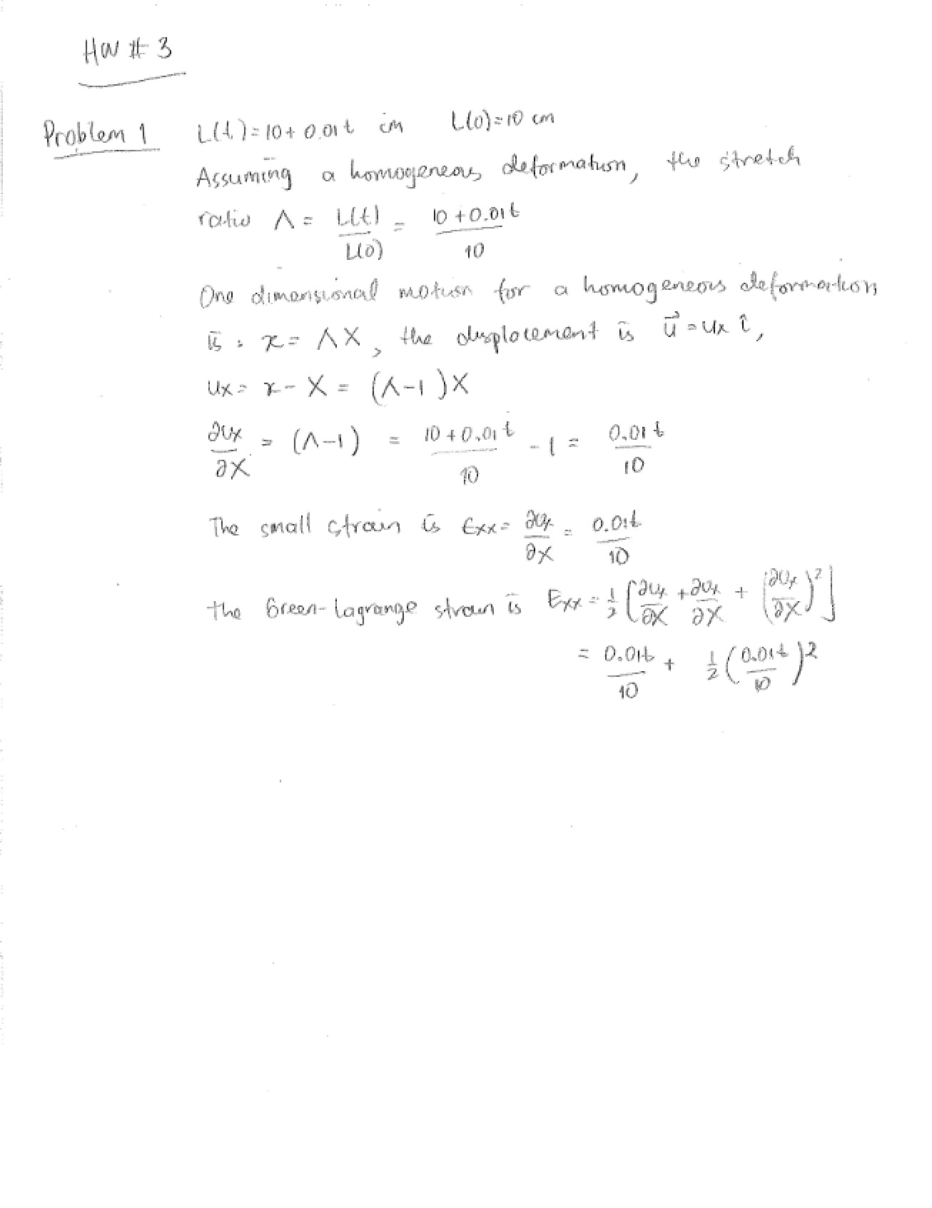Solution to the Third Homework from Spring 2013