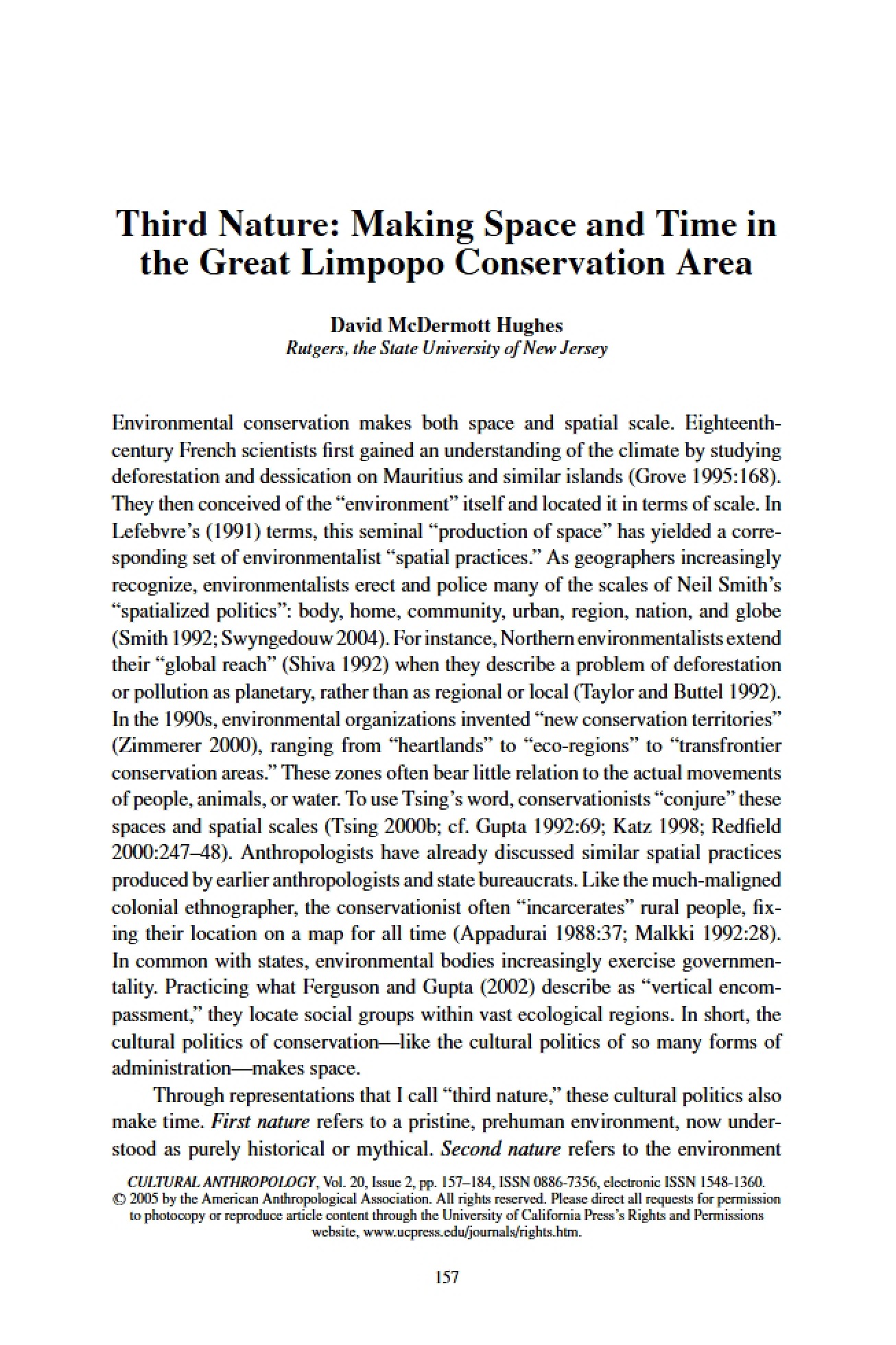 Concepts of Third Nature