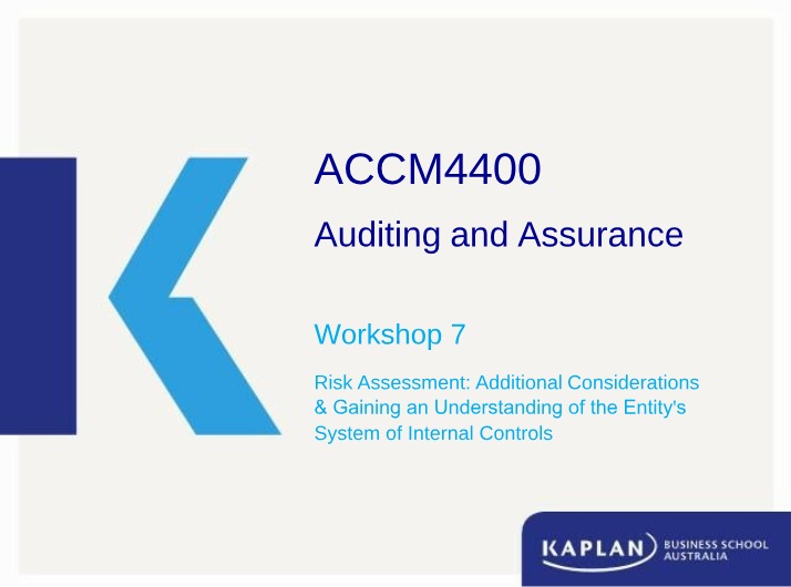 Risk Assessment and Internal Controls in Auditing
