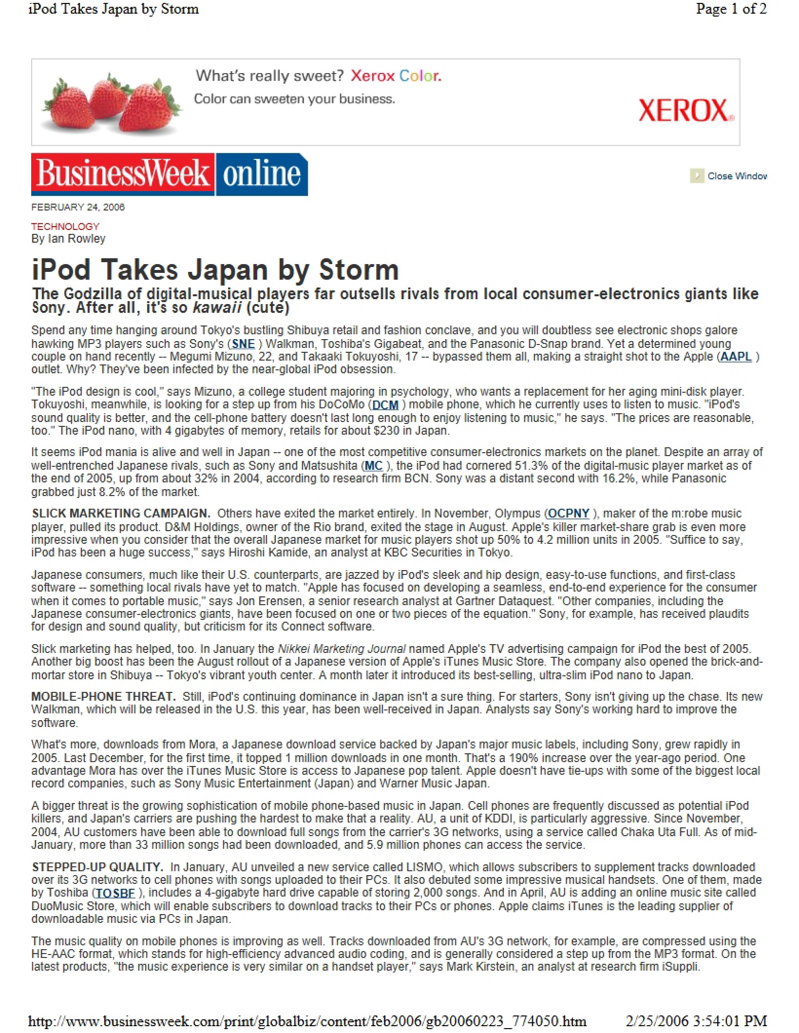 iPod in Japan Case