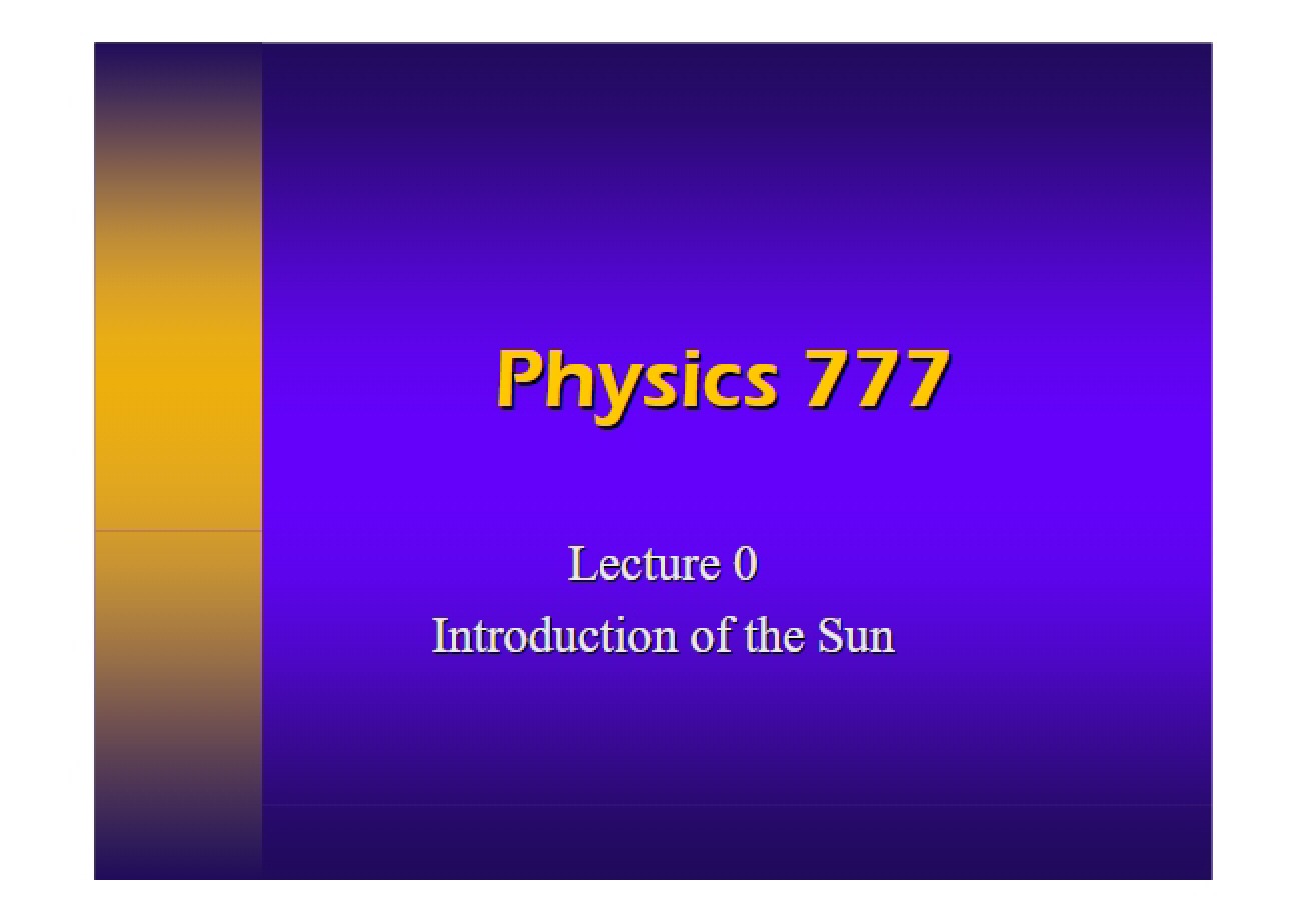 Sun Introduction