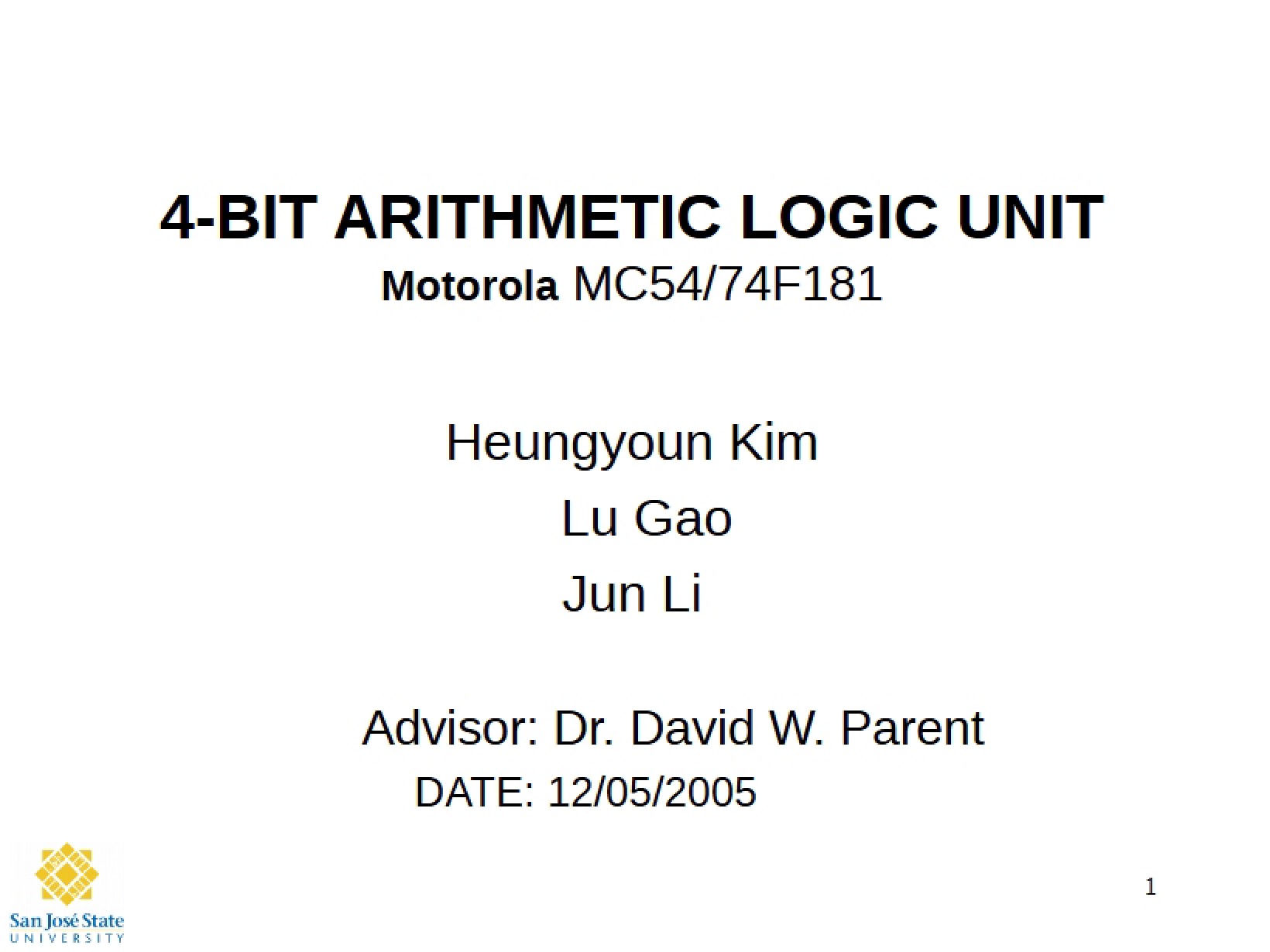 Logic Unit for Arithmetic (4-Bit)
