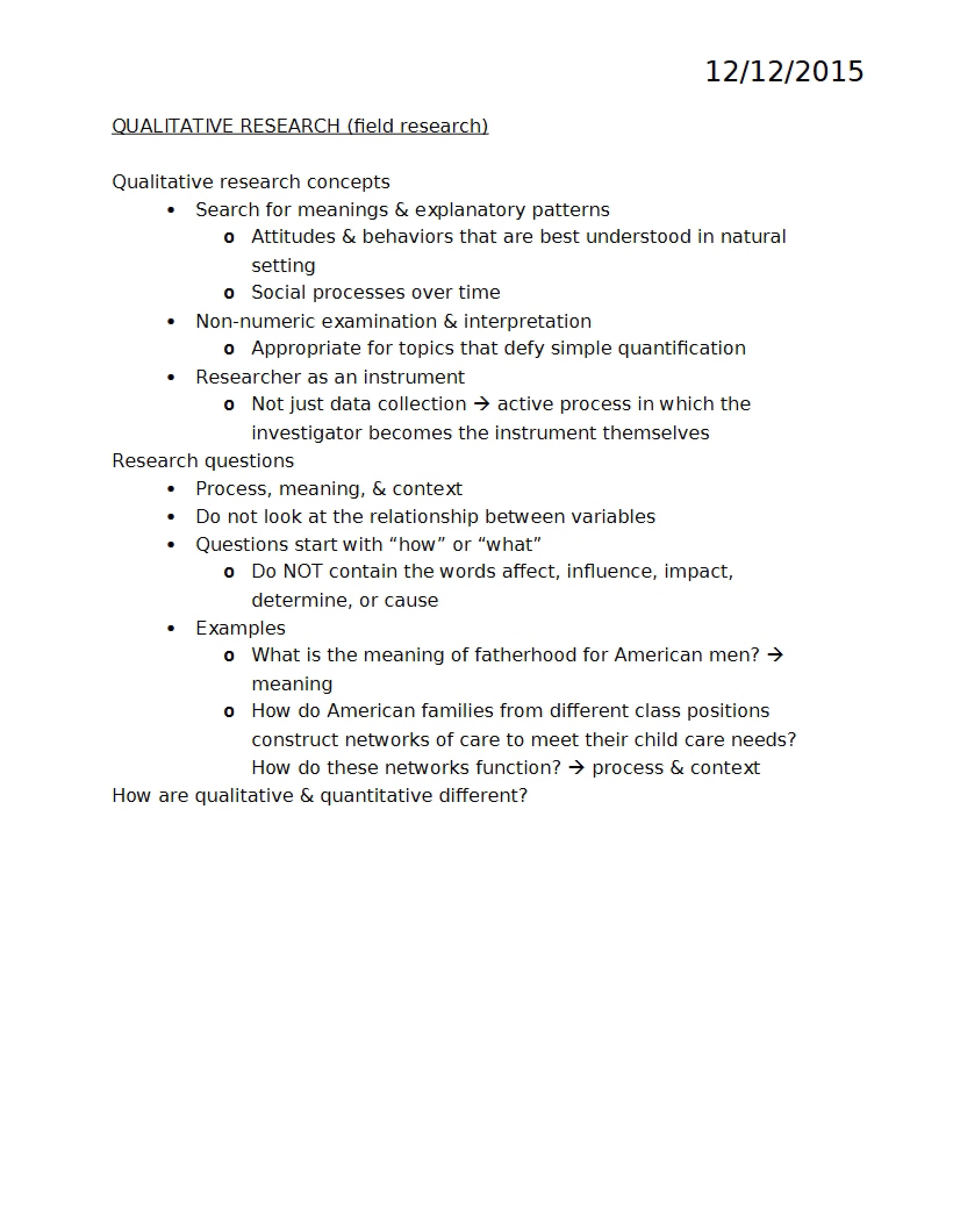 Research Qualitative Methods