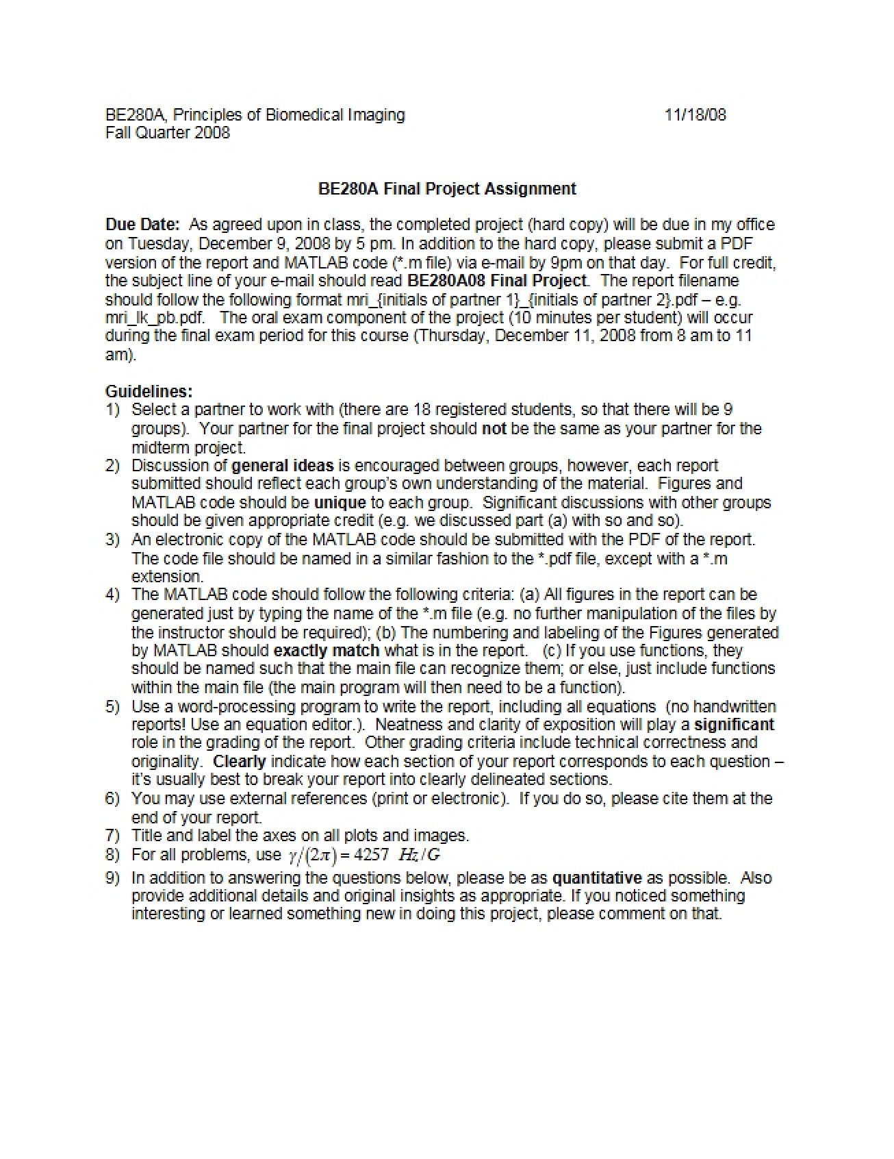 Final Project Assignment - Principles of Biomedical Imaging