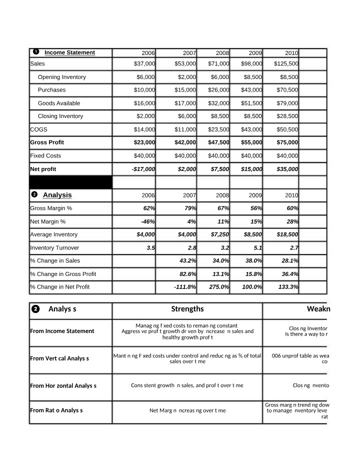 Financial Analysis for Tough Guys Sporting Goods