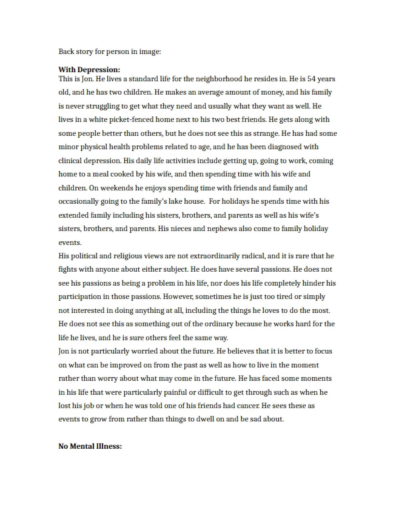 Image Person Back Story