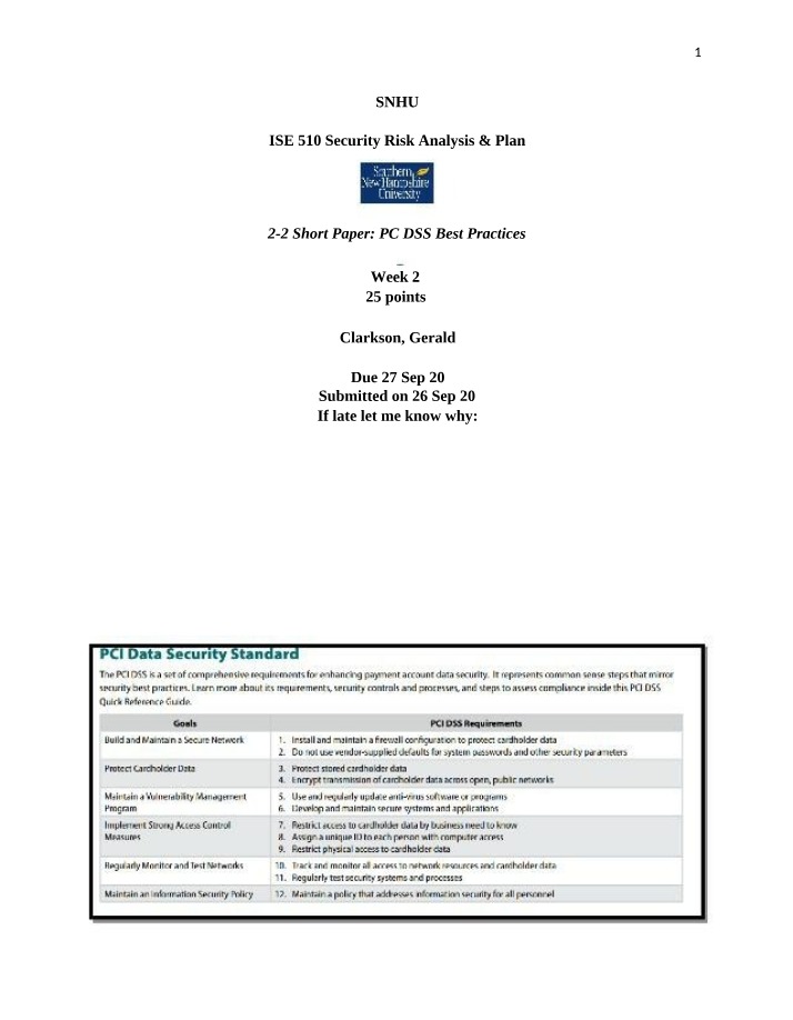 Implementing PCI DSS Requirements - Best Practices