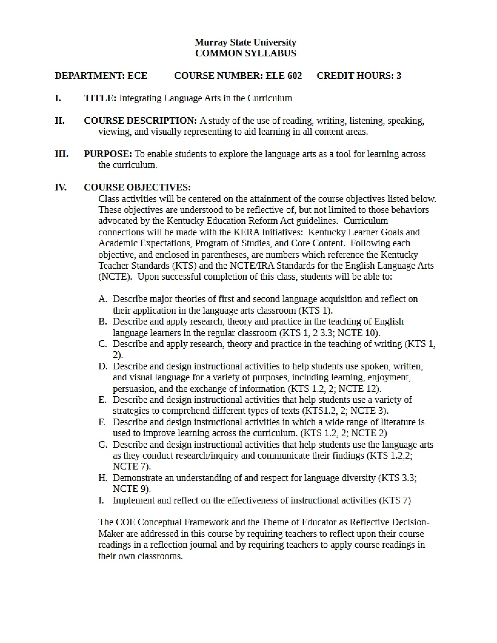 Syllabus - ELE 602