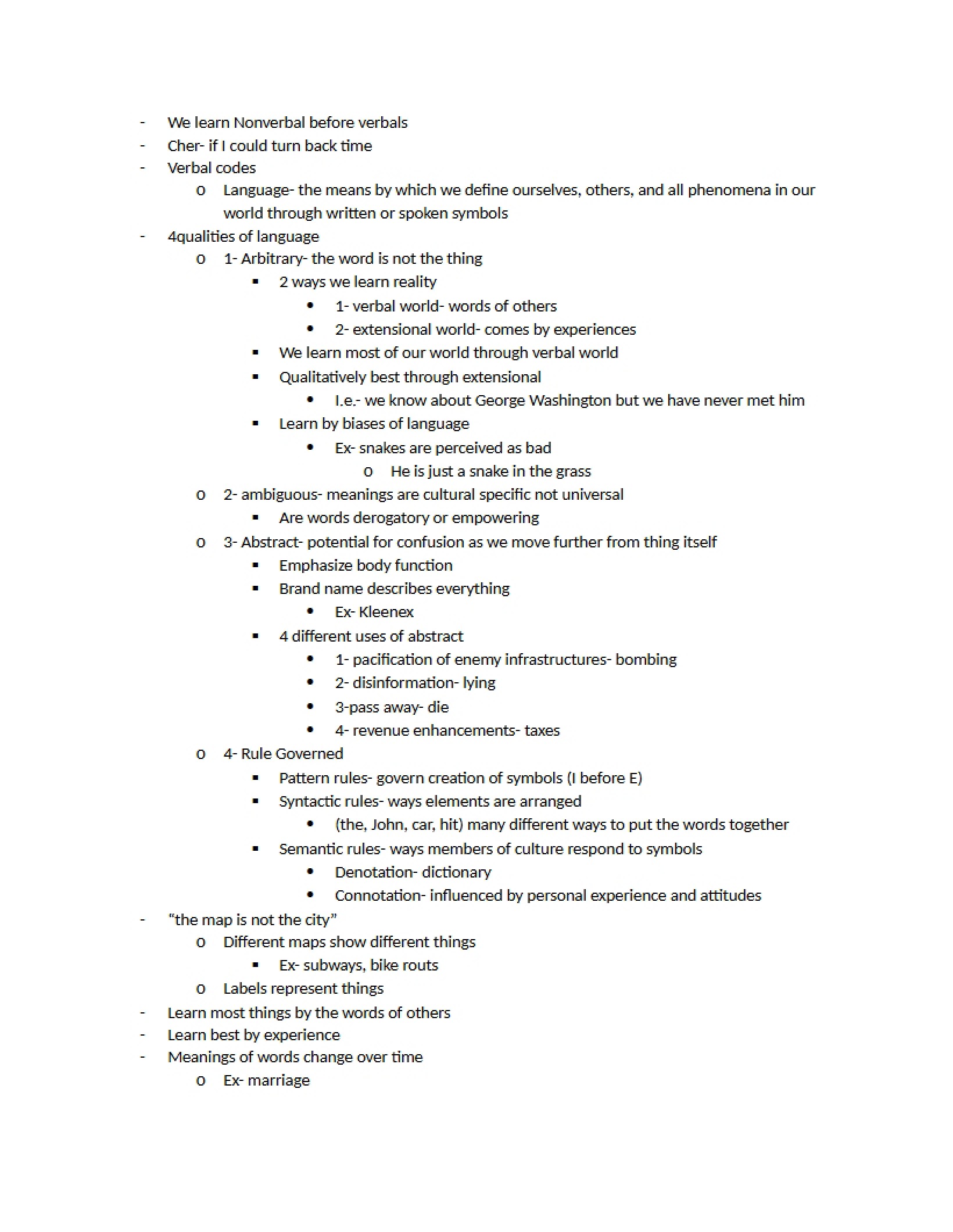 Notes for Third Test