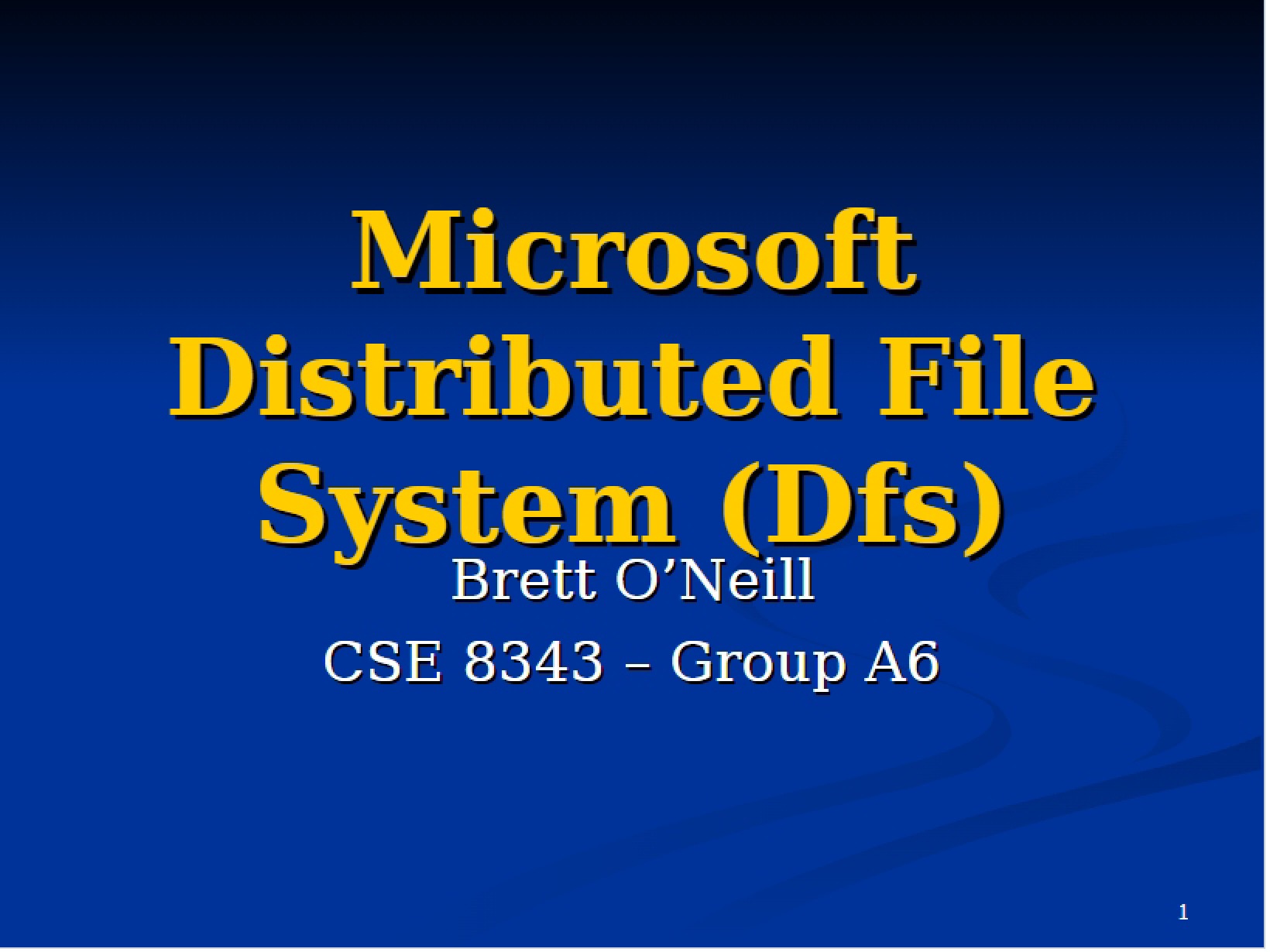 Dfs Microsoft's Distributed File System