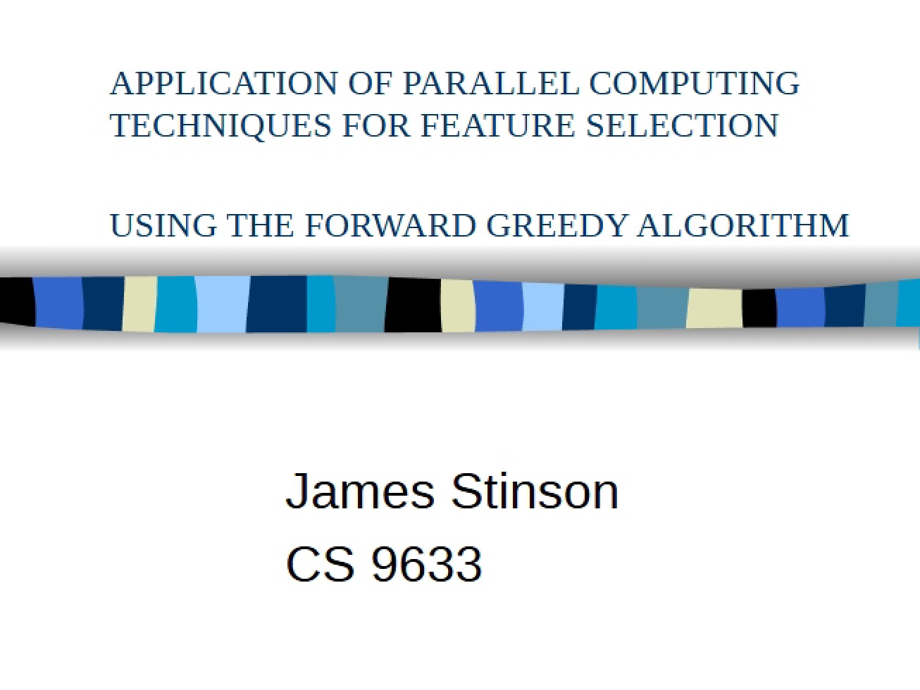 Feature Selection via Parallel Computing Techniques