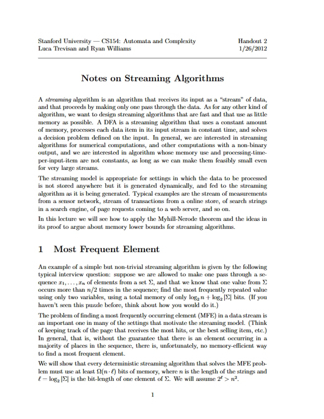 CS 154 Homework