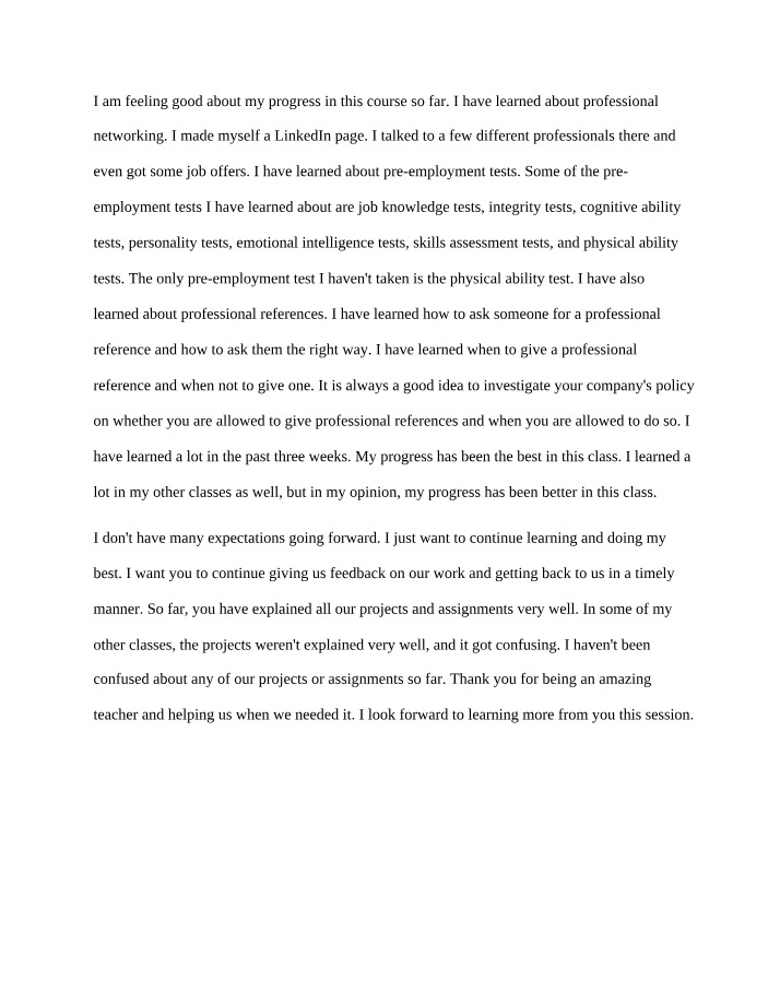 Professional Networking and Pre-Employment Tests