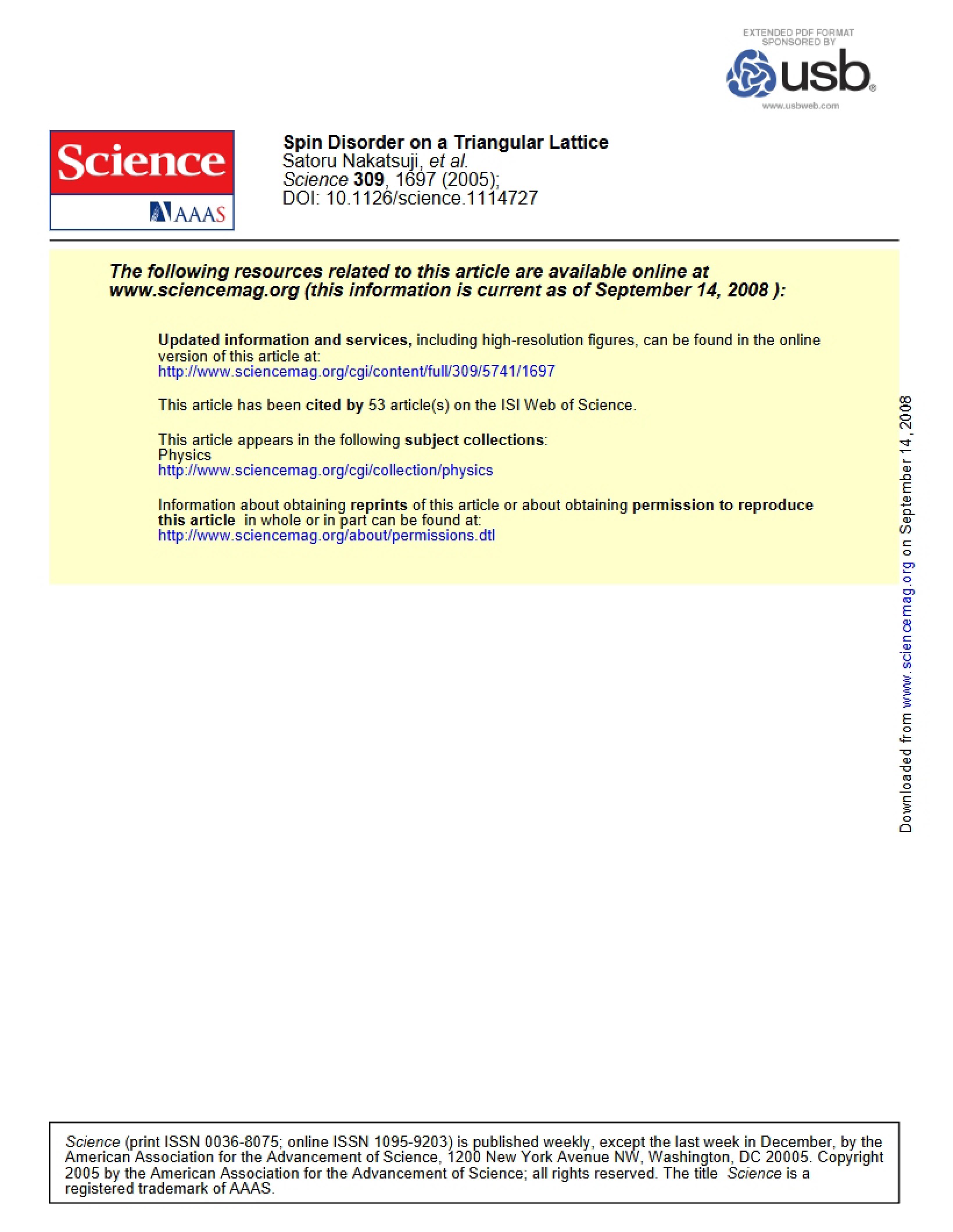 Triangular Lattice Spin Disorder