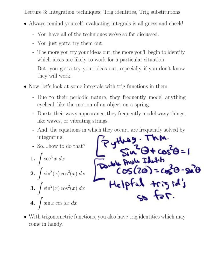 Calculus Lecture 3 Notes