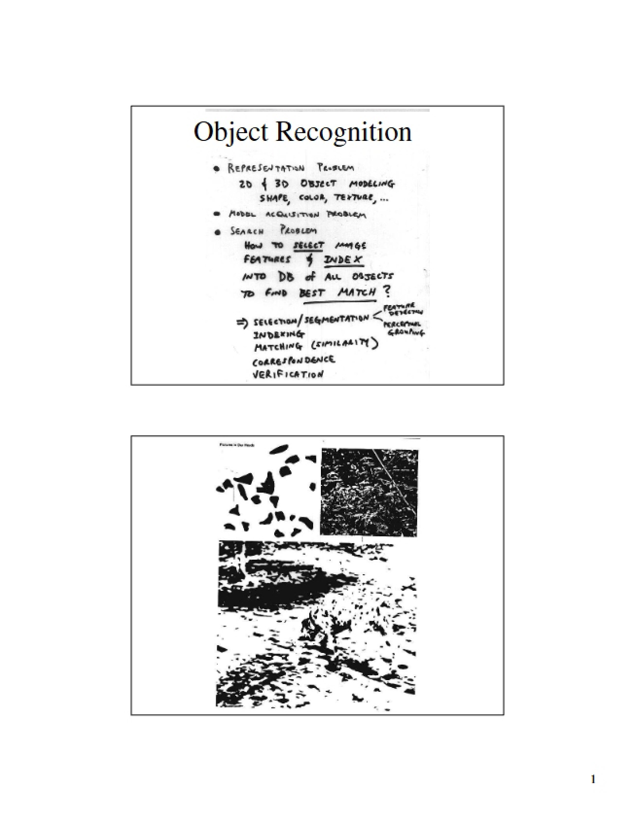 Objects Recognition