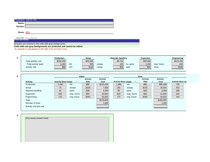 Accounting 101 - Problem 18-4A
