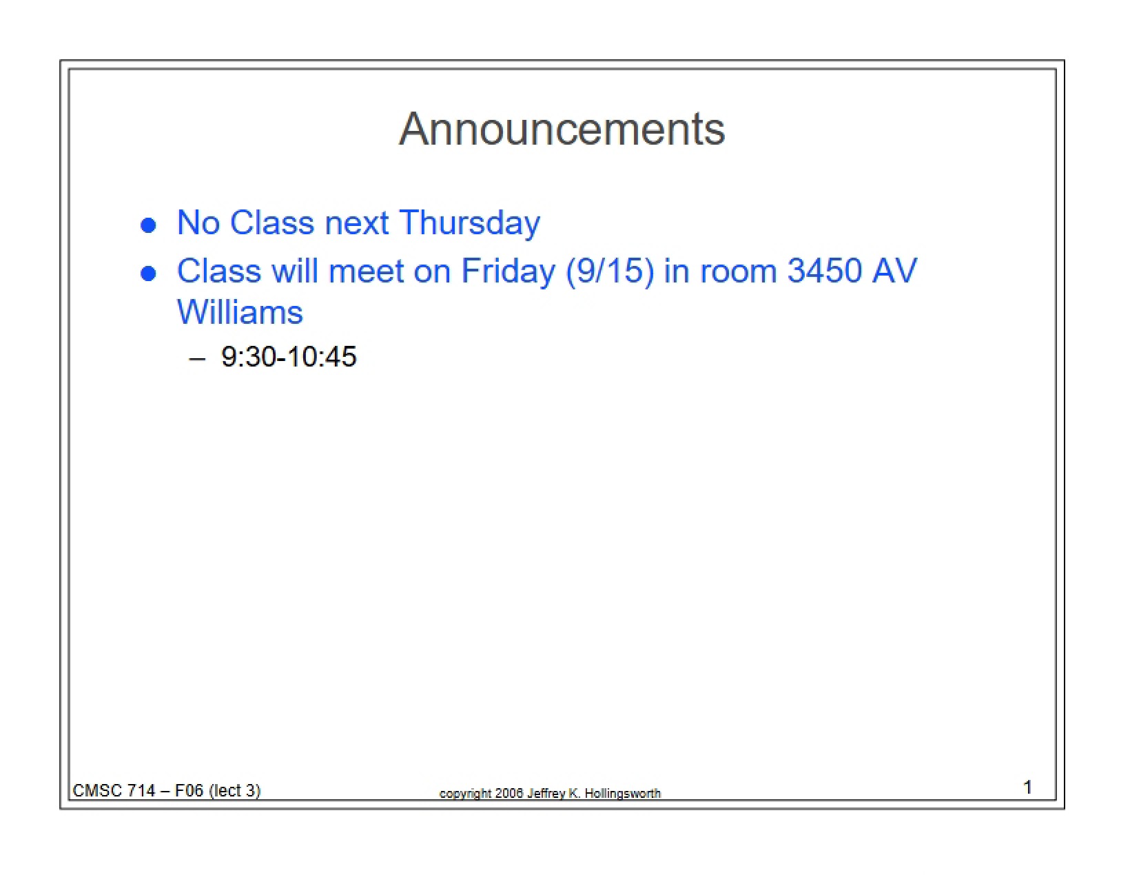 Class Slides