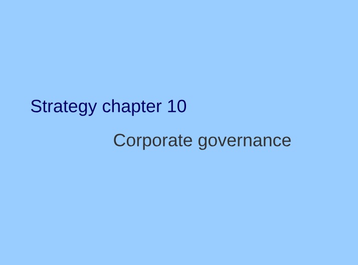 Chapter 10 Strategy Slides