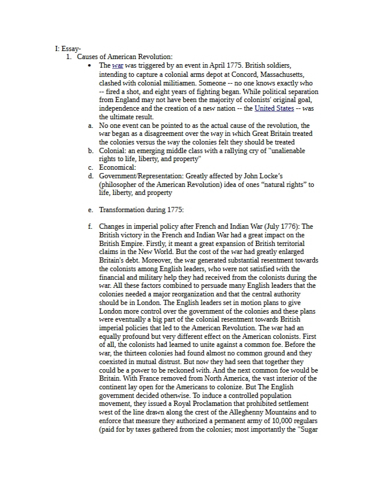 Guide for Midterm Study