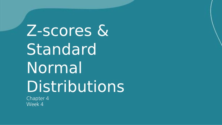 Z-scores and Normal Distributions