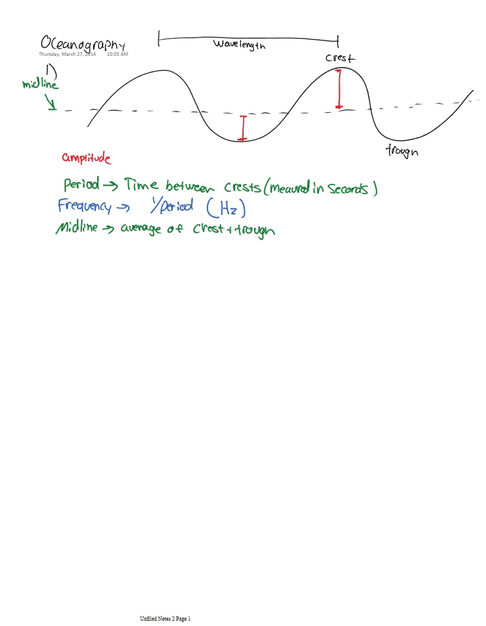 Oceanography Lecture Notes