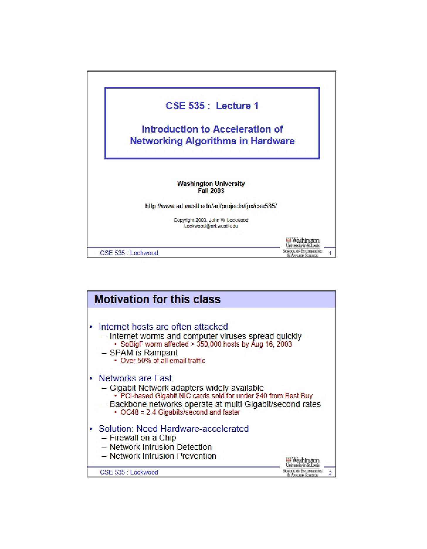 Accelerating Networking Algorithms in Hardware An Introduction