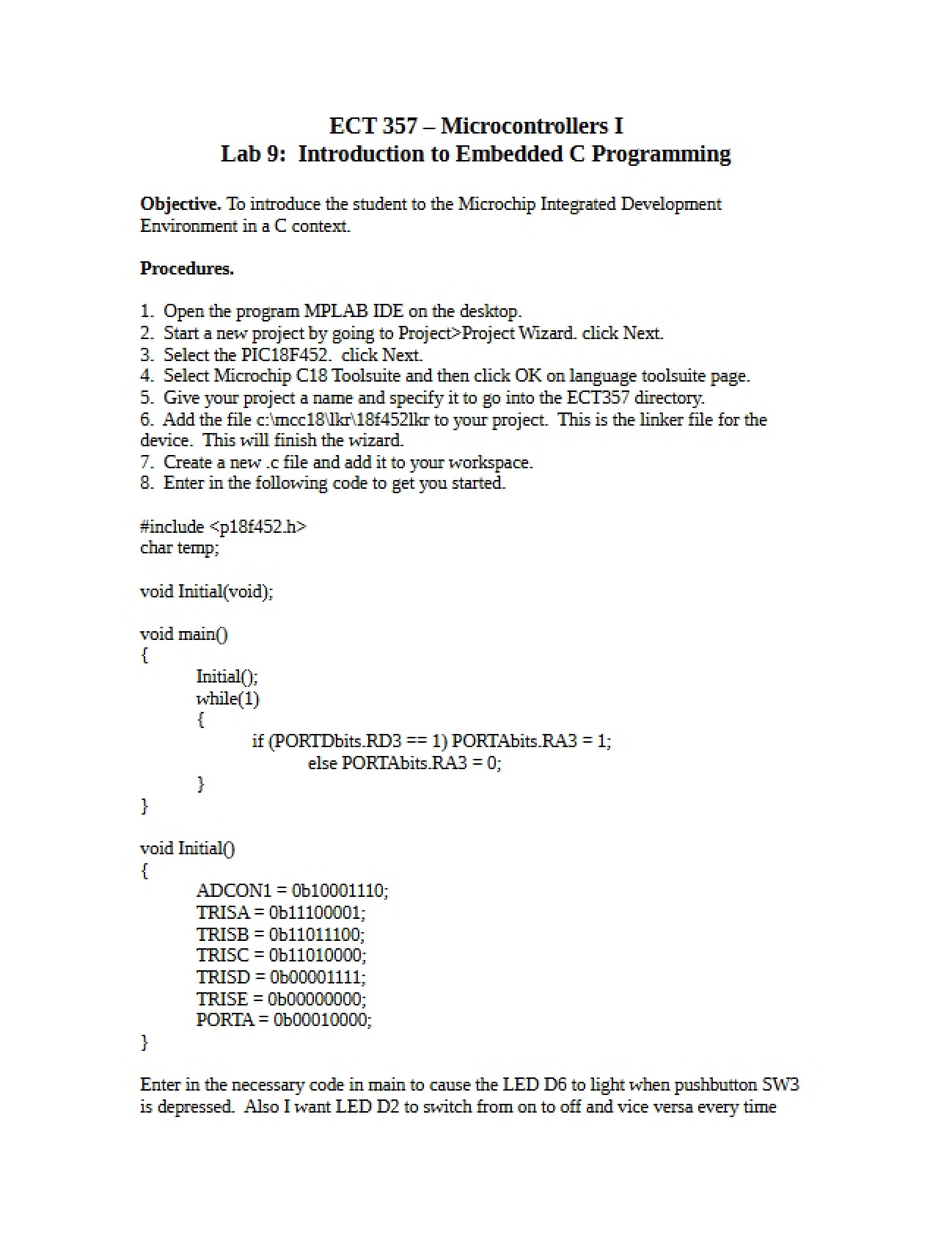 Introduction to Microcontrollers