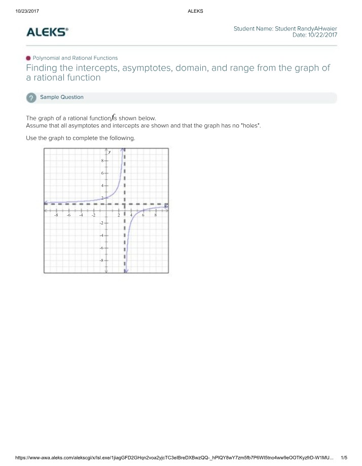 Rational Functions - Finding Intercepts, Asymptotes, Domain, and Range