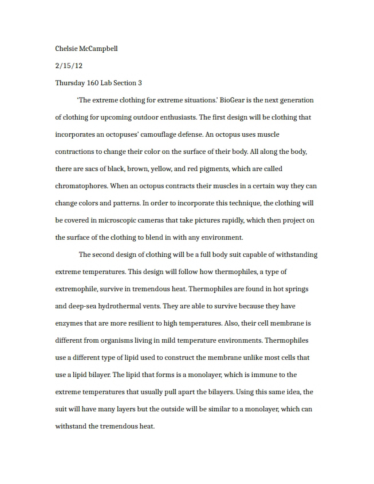 Homework Assignment on Biomimicry