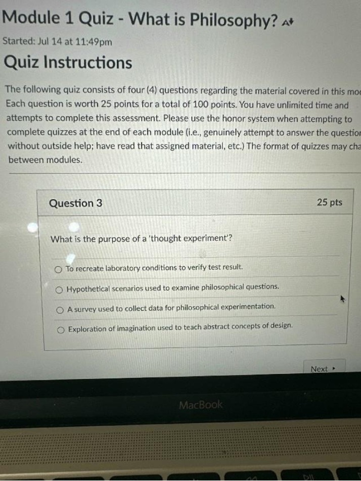 What is Philosophy - Module 1 Quiz