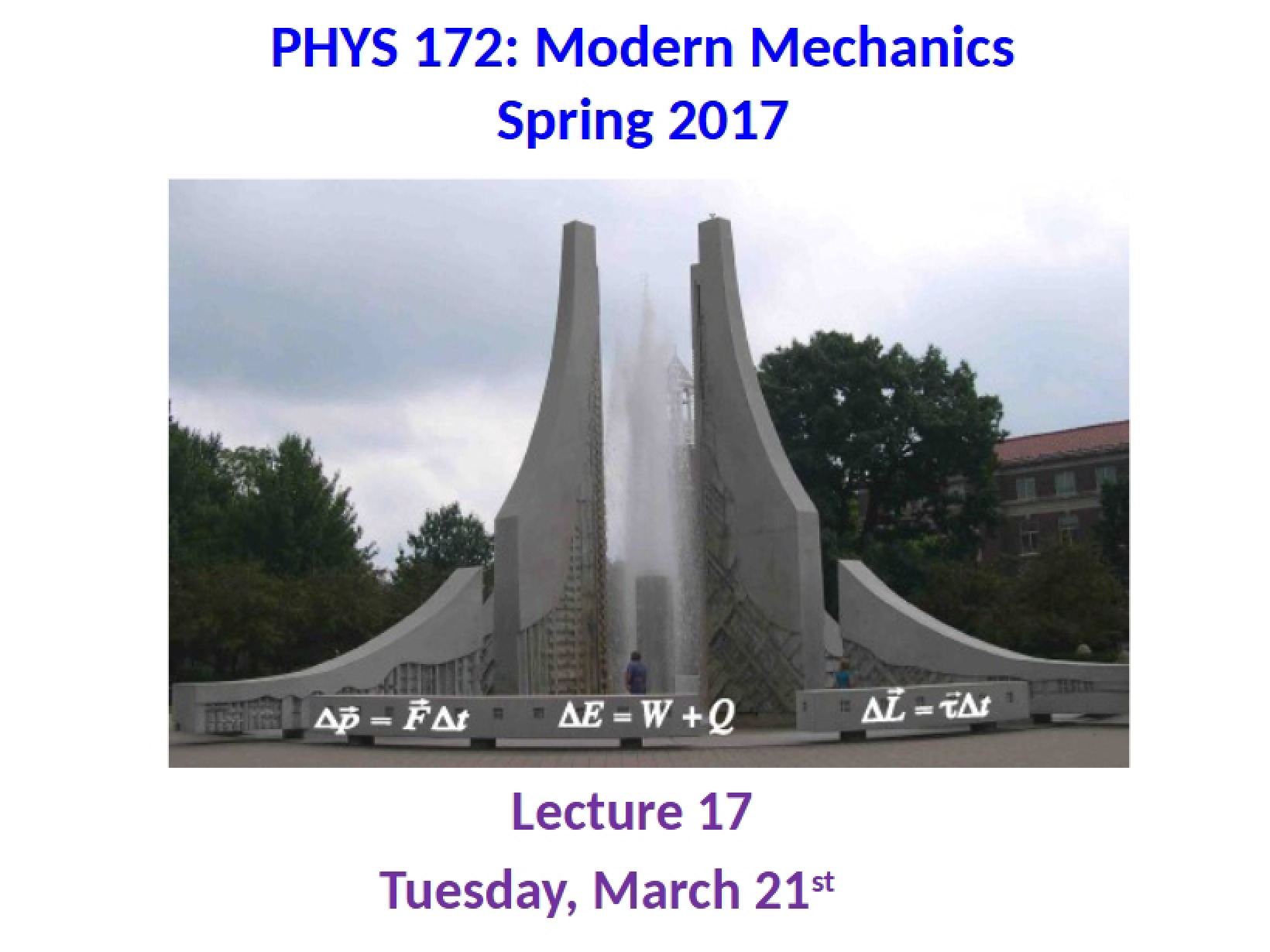 Modern Mechanics Lecture Seventeen