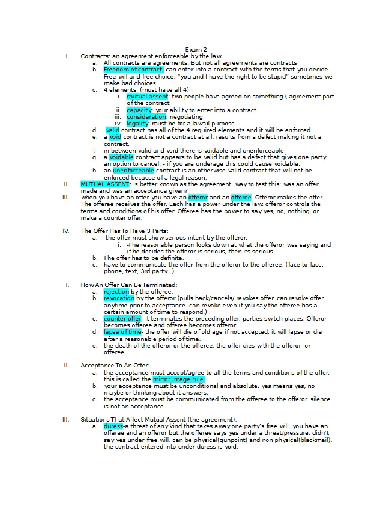 Notes for Legal Env Exam 2