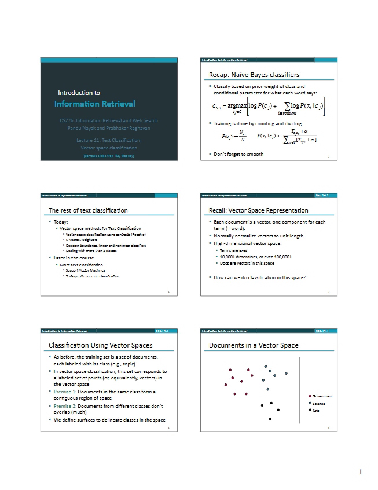 Text Classification (Set 1)