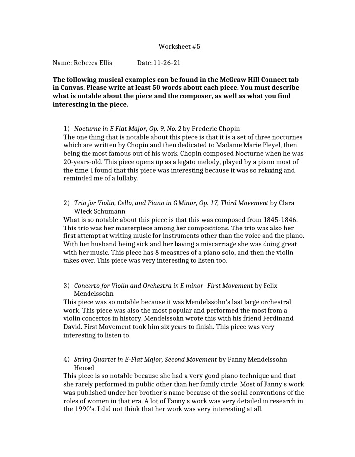 Worksheet for Week 5