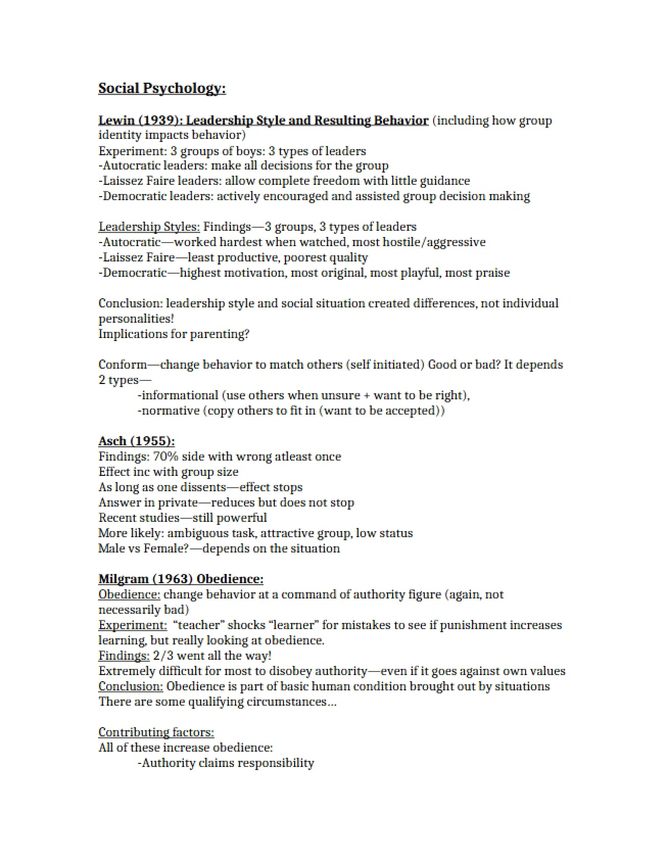Psychology of Society - General Psychology