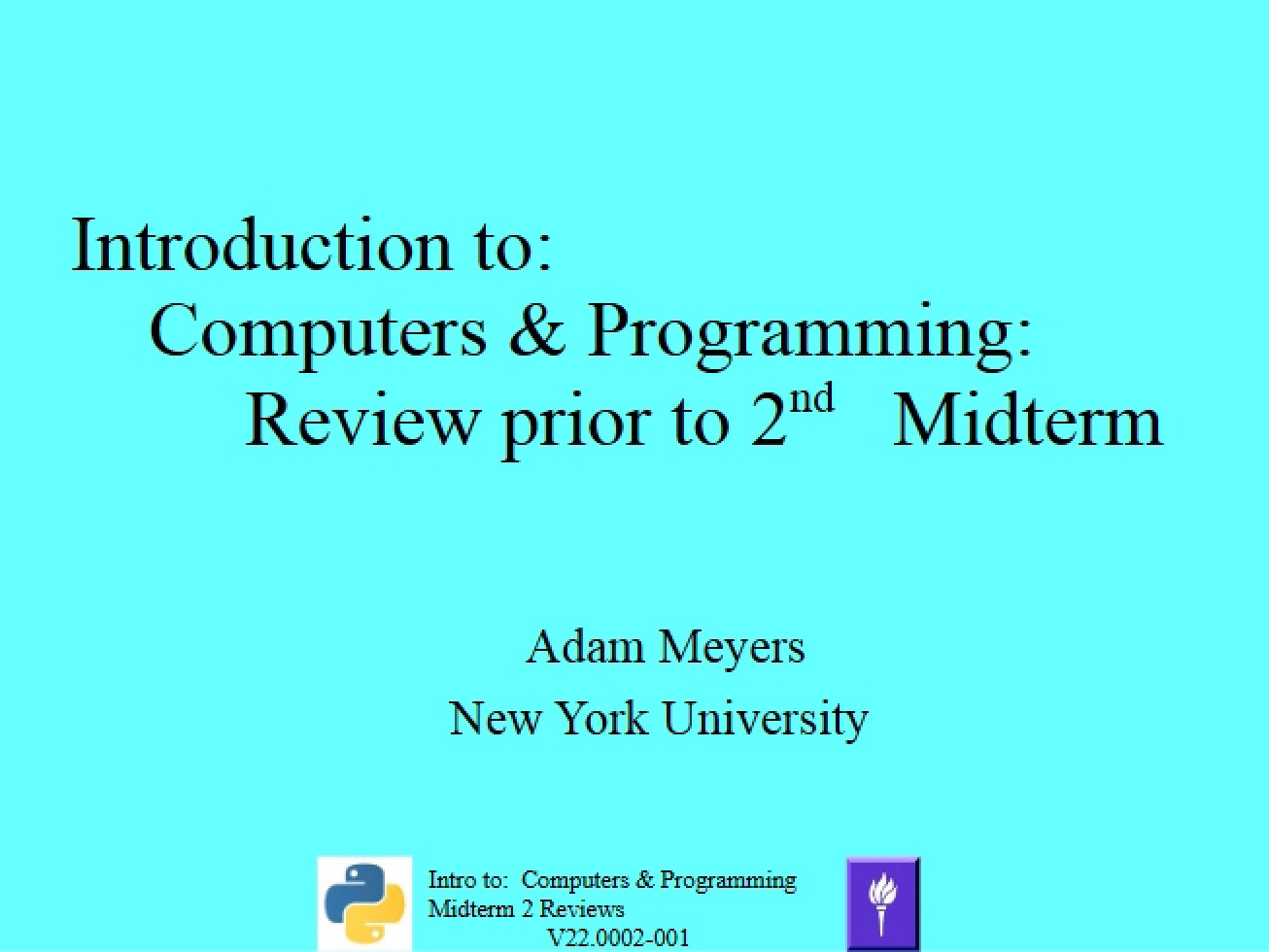 Second Midterm Review
