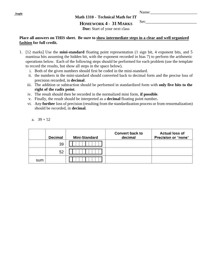 31 Marks - Homework 4