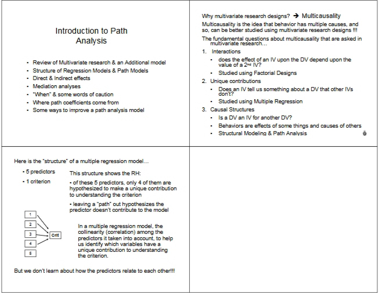 Path Analysis Basics