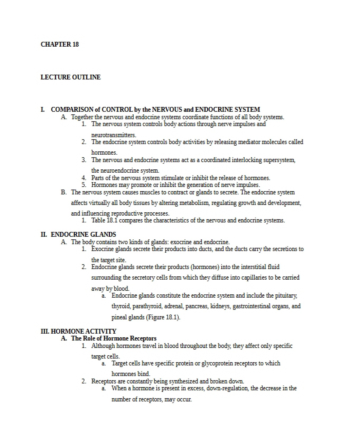 Academic Lecture Outline