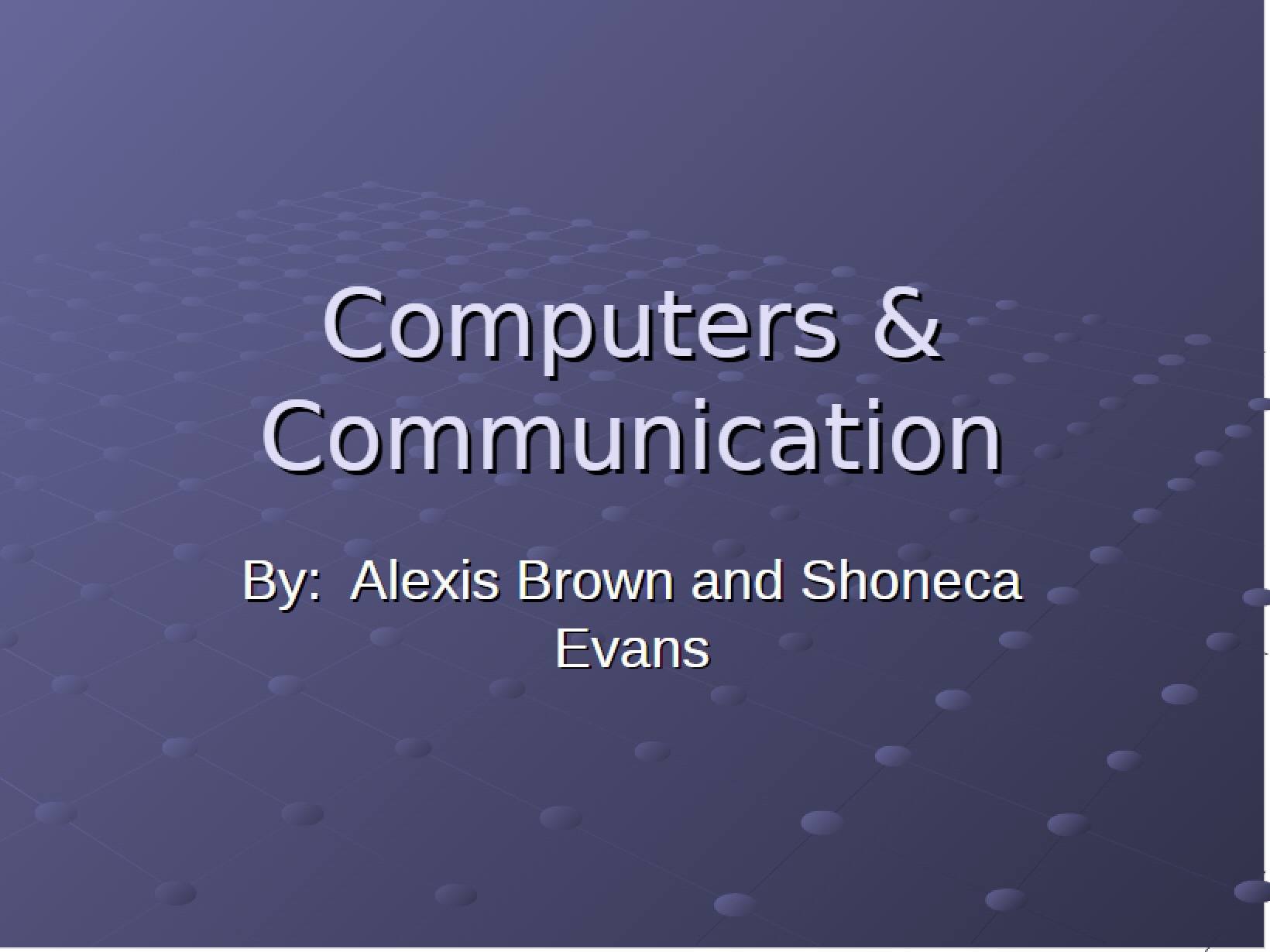 Communication and Computers
