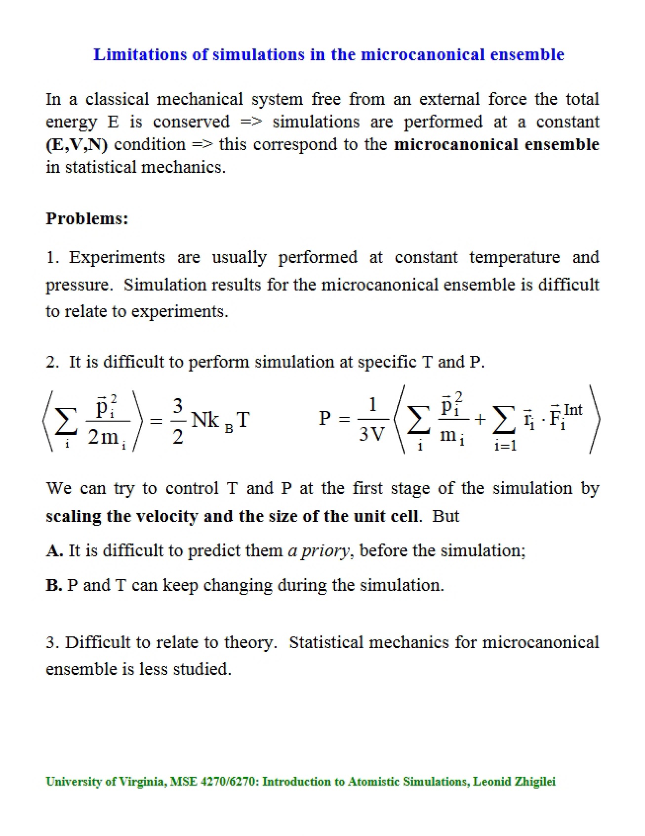 Microcanonical Ensemble Simulation Limits