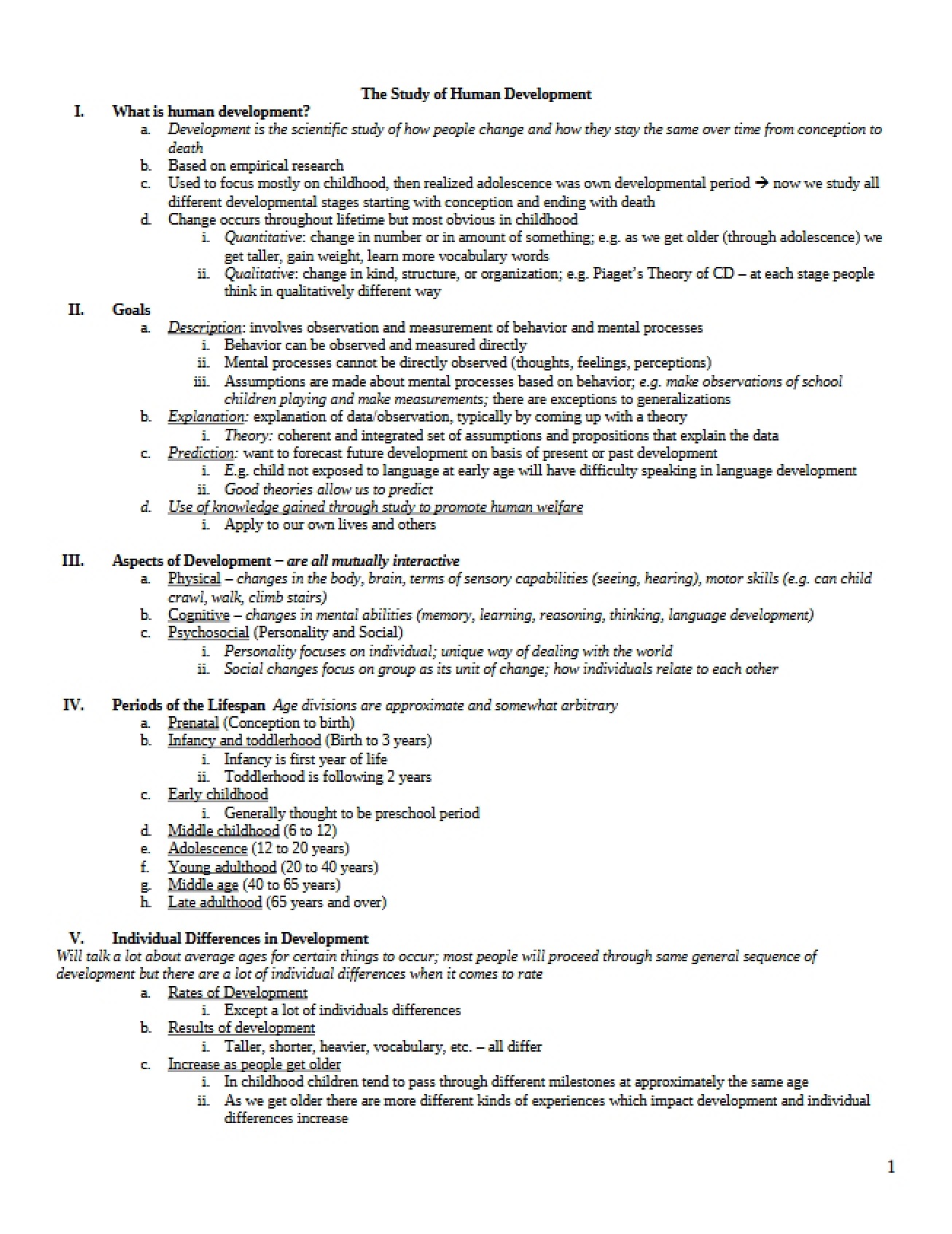 Human Development Studies
