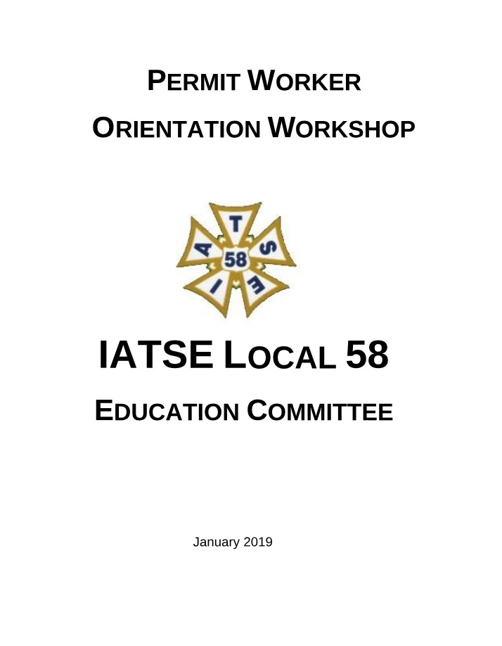 IATSE Local 58 Permit Worker Orientation Workshop
