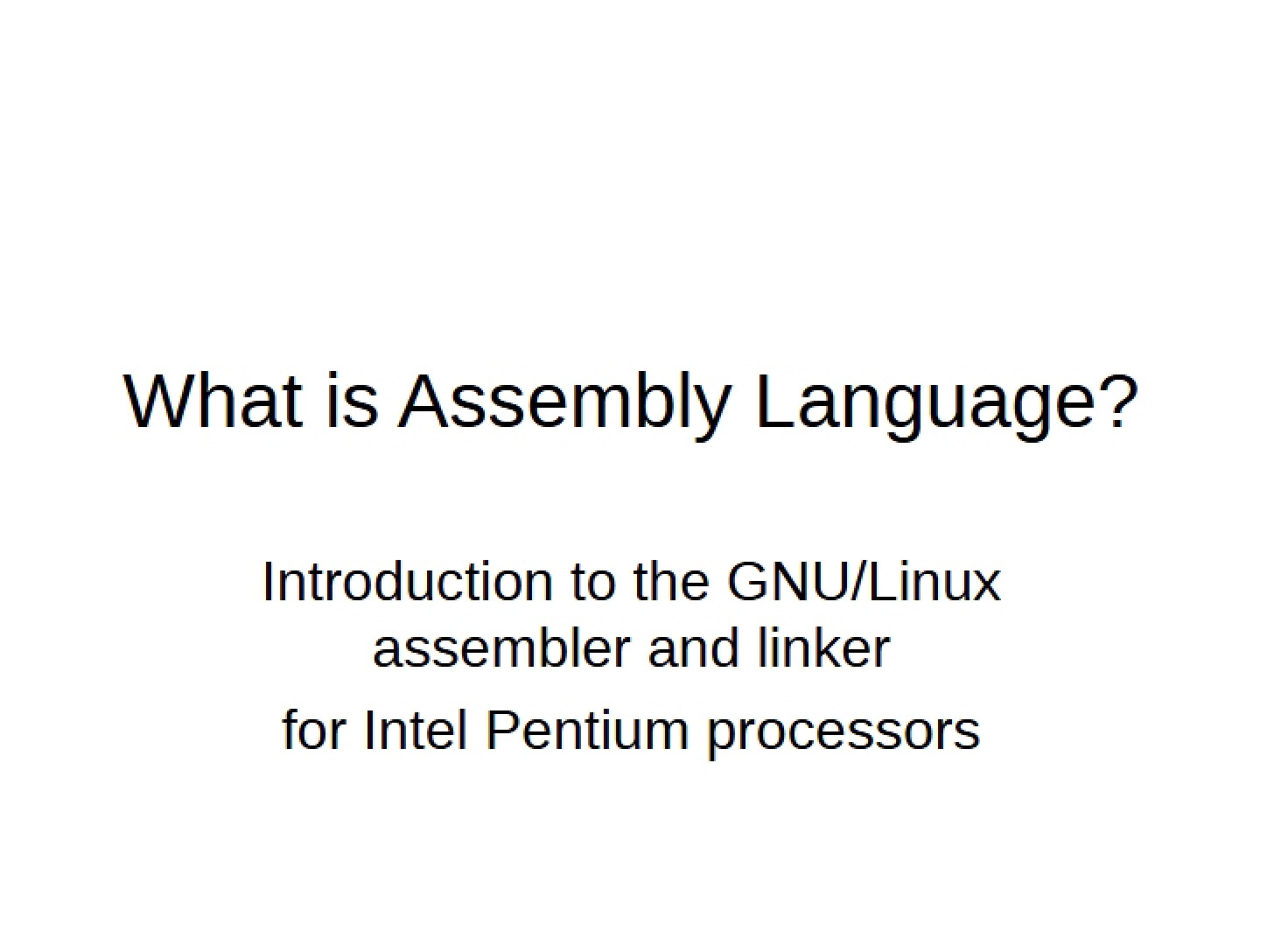 Language Assembly