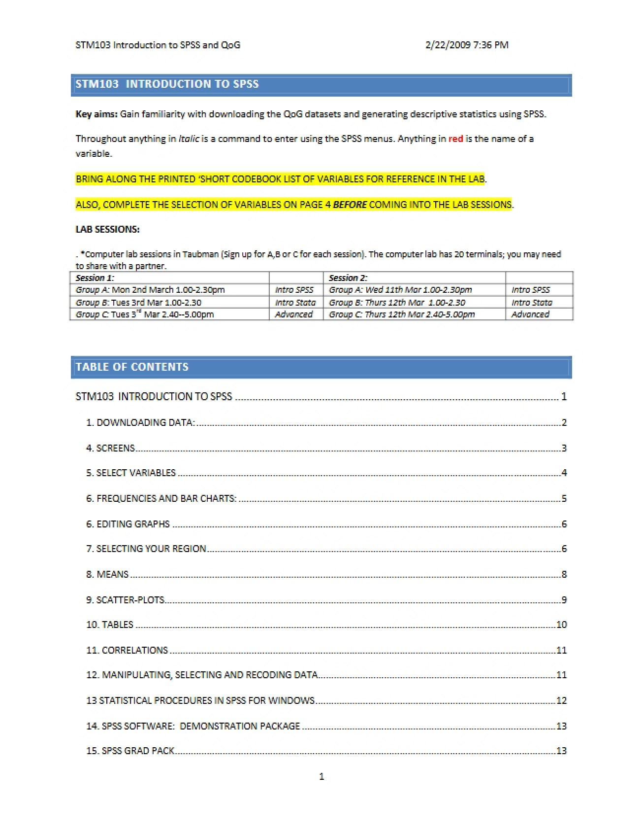 SPSS Software Introduction