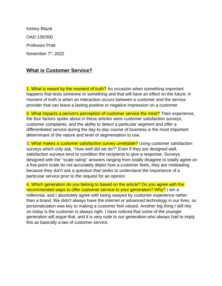 What is Customer Service