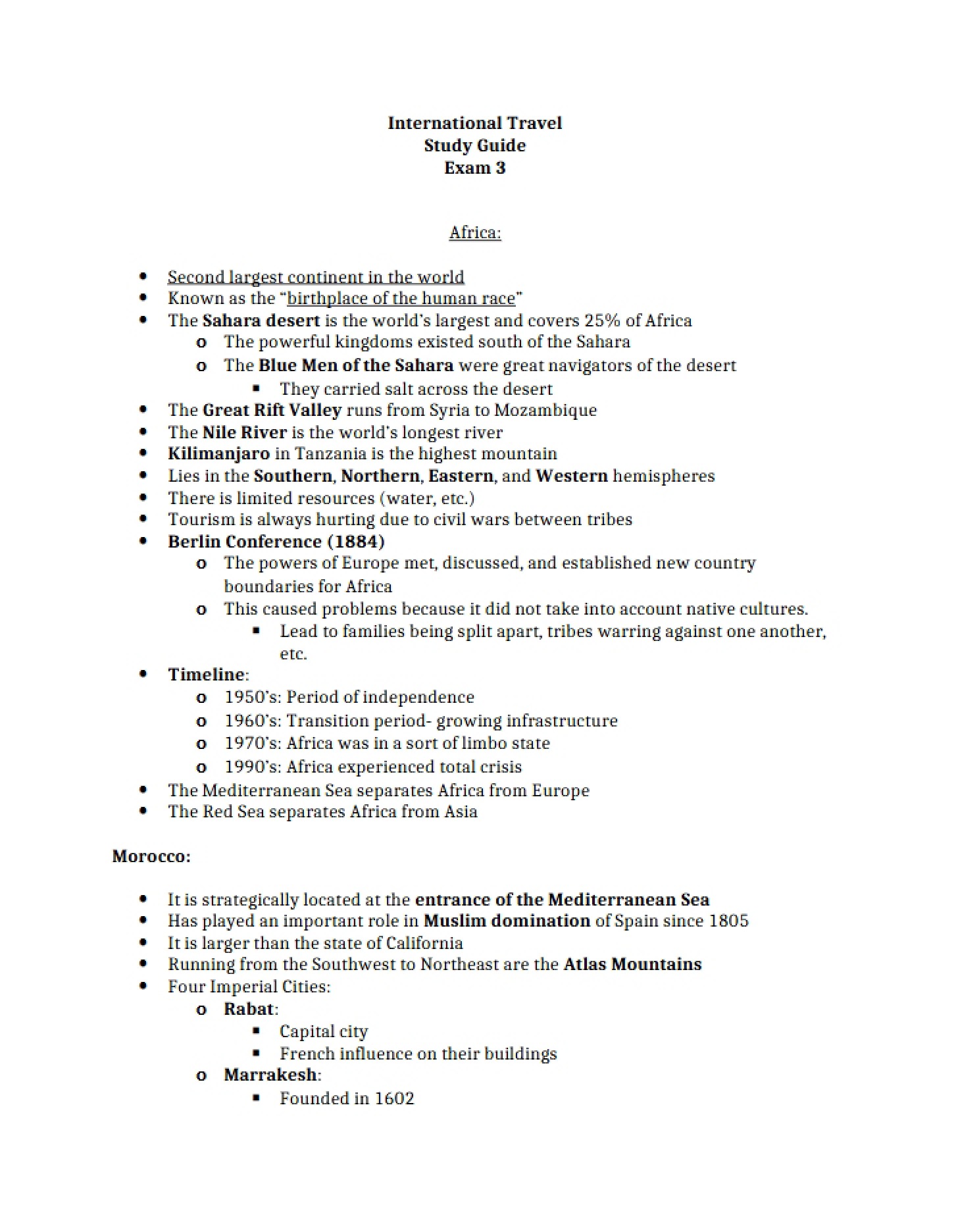 Third Course Evaluation