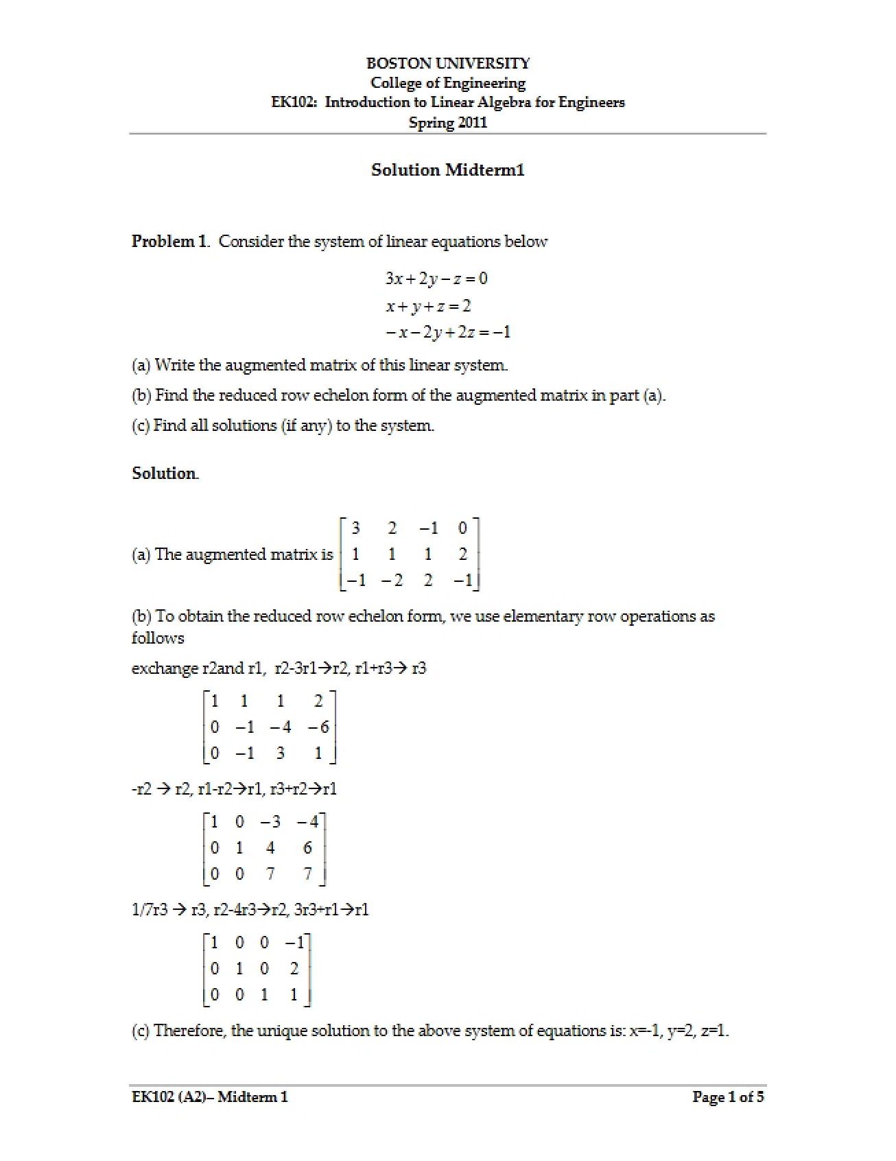 First Midterm Exam Materials