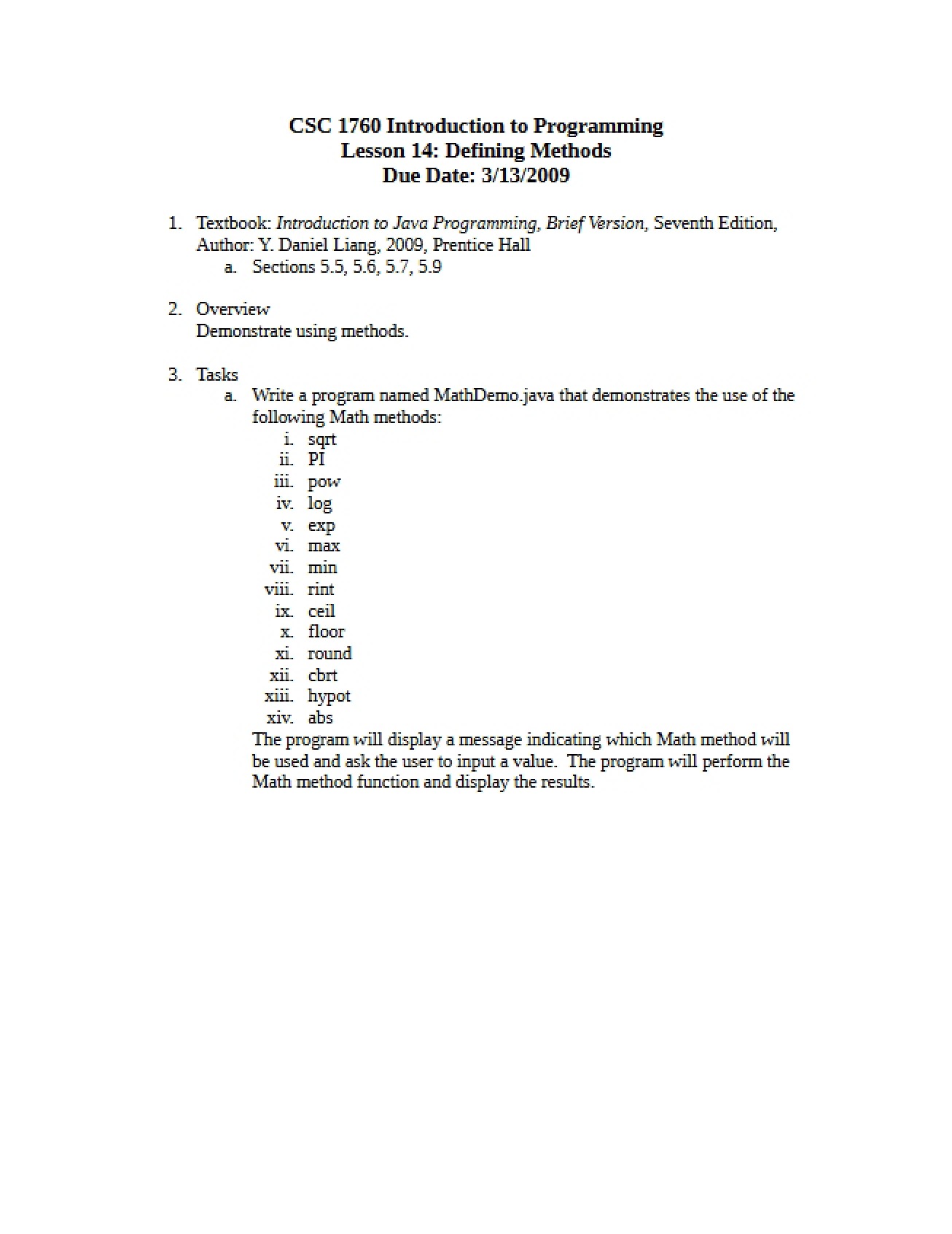 Method Definition